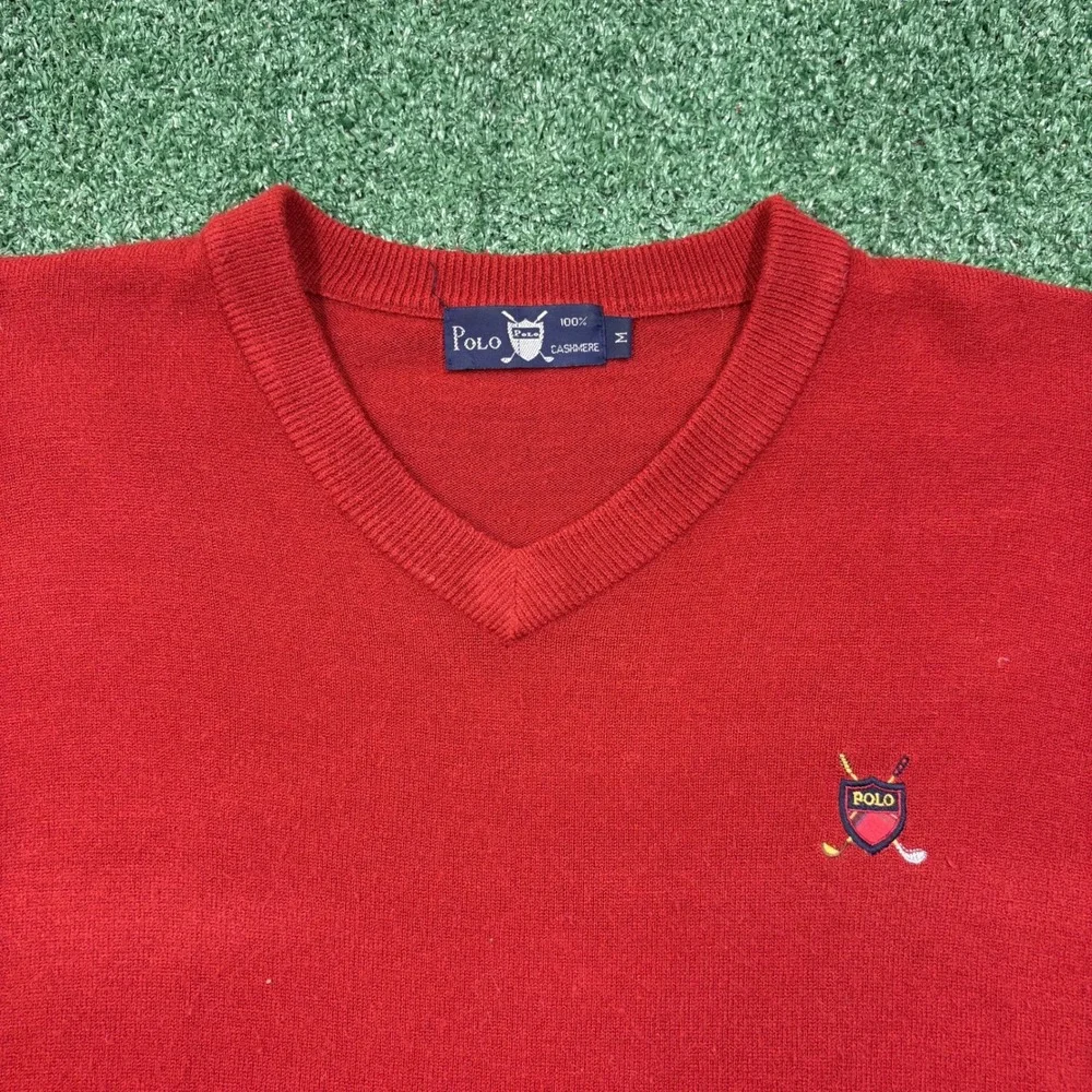 Vintage Polo Golf Cashmere V-neck Sweater